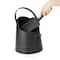 Mind Reader Small Black Fireplace Bucket With Shovel